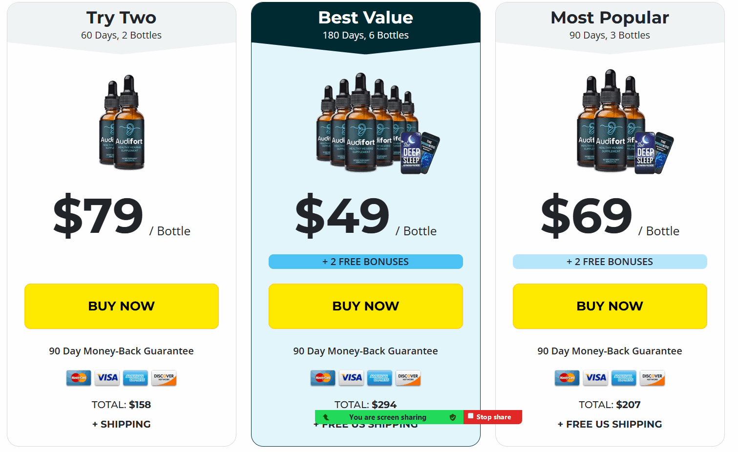 Audifort-pricing
