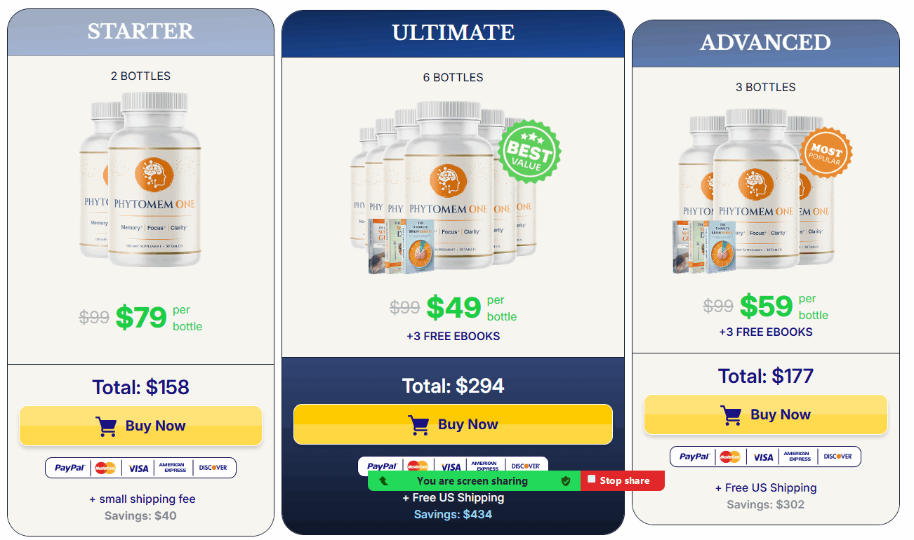 Phytomem One-pricing